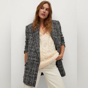 MANGO Oversized Anna Tweed Blazer (M)